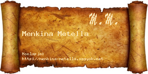 Menkina Metella névjegykártya